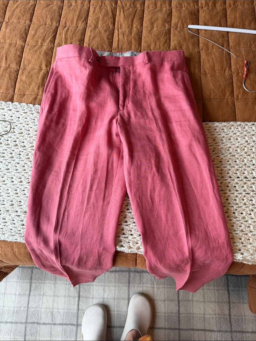 Ralph Lauren Nantucket Red Linen Pants
